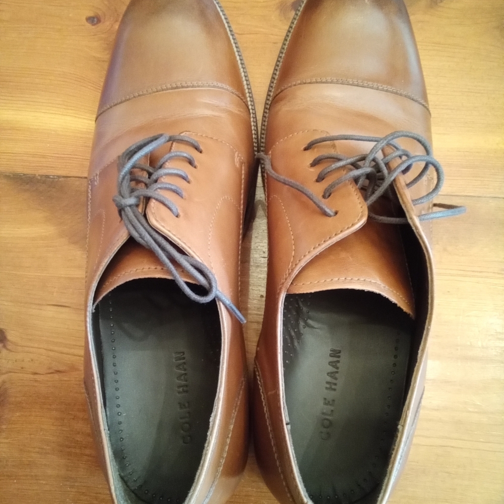Cole Haan Men's Brown Leather Derby Shoes